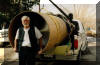 SLAS member Bruce Grim inside the tube of the 81 cm (32") telescope to be installed in the Harmons Observatory at SPOC 2.  22 DEC 2000