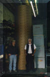 Vaughn Parsons of Intermountain Optics and Bruce Grim beside the new tube.  22 DEC 2000