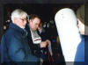 Bruce Grim and Siegfried Jachmann with the 1/3 scale model. 18 NOV 2000 